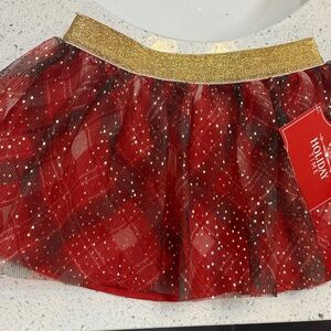 Holiday Time Festive Red and Gold Mini Skirt